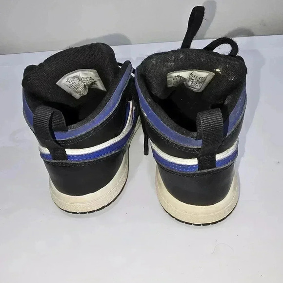 Nike Air Jordan 1 Mid TD Blue White Black Baby Toddler Shoes 640735-140 Size 7 - Picture 10 of 11